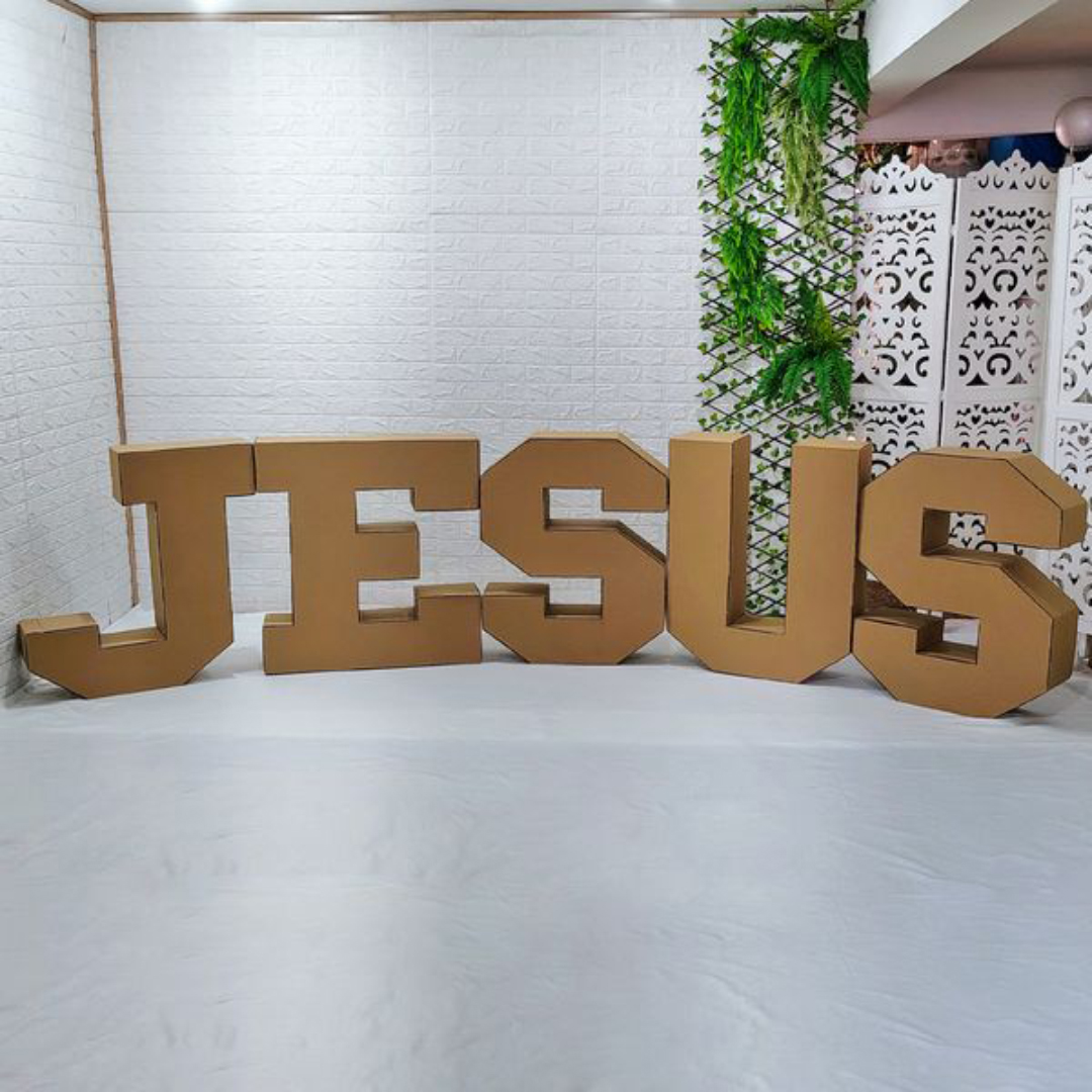 Moldes Letras Jesus 3D